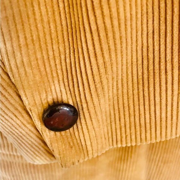 VINTAGE BROWN TAN CORDUROY SPORT COAT BLAZER Size 44 Suit Jacket MADE in SPAIN - Picture 7 of 13